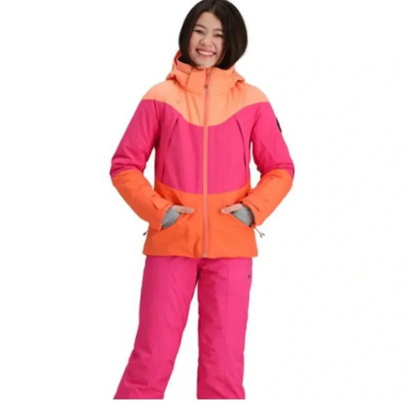 Obermeyer Girls XL Reese Insulated Snow Jacket Ski Snowboard NWT Pink Orange - Picture 11 of 16